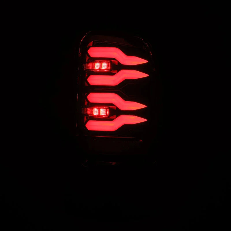 AlphaRex 94-01 Dodge Ram 1500/2500/3500 LUXX-Series LED Tail Lights - Alpha-Black - Detail View