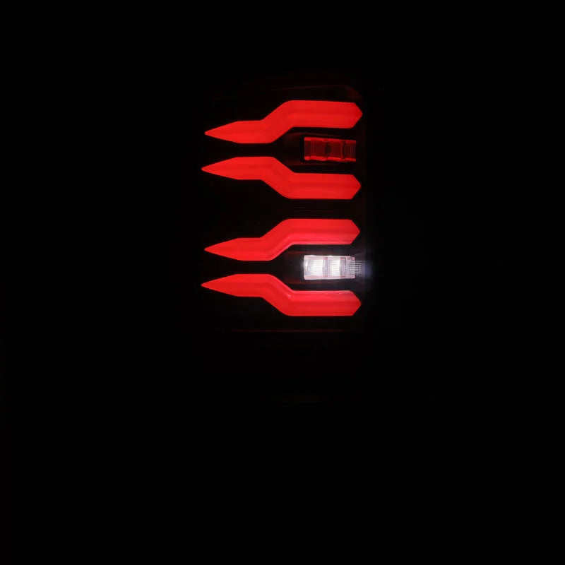 AlphaRex 94-01 Dodge Ram 1500/2500/3500 LUXX-Series LED Tail Lights - Black - Side View