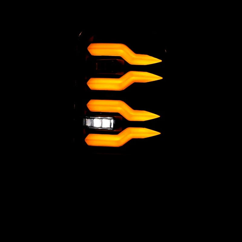 AlphaRex 94-01 Dodge Ram 1500/2500/3500 LUXX-Series LED Tail Lights - Black - Installation View