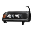 Load image into Gallery viewer, AlphaRex 94-01 RAM 1500 LUXX LED Proj Headlights Blk w/Activ Light/Seq Signal/SB DRL - Back View