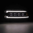 Load image into Gallery viewer, AlphaRex 94-01 RAM 1500 NOVA LED Proj Headlights Alpha-Blk w/Activ Light/Seq Signal/SB DRL - Main Product View