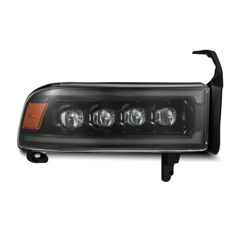AlphaRex 94-01 RAM 1500 NOVA LED Proj Headlights Alpha-Blk w/Activ Light/Seq Signal/SB DRL - Additional View 5
