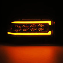 Load image into Gallery viewer, AlphaRex 94-01 RAM 1500 NOVA LED Proj Headlights Blk w/Activ Light/Seq Signal/SB DRL - Side View