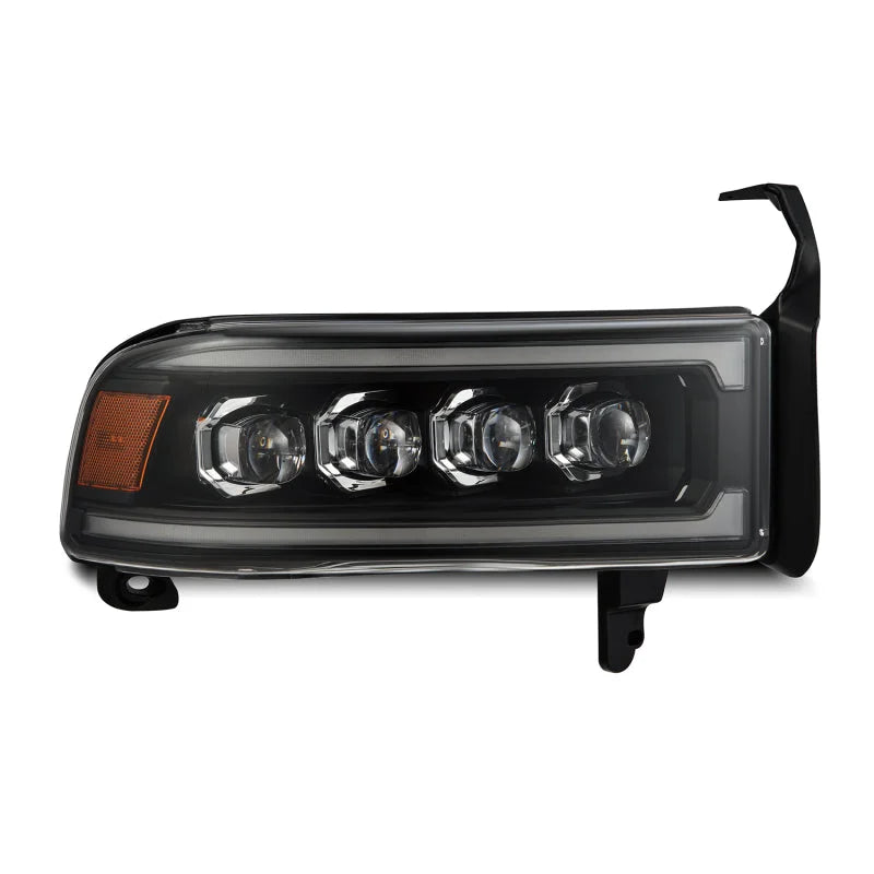 AlphaRex 94-01 RAM 1500 NOVA LED Proj Headlights Blk w/Activ Light/Seq Signal/SB DRL - Additional View 5