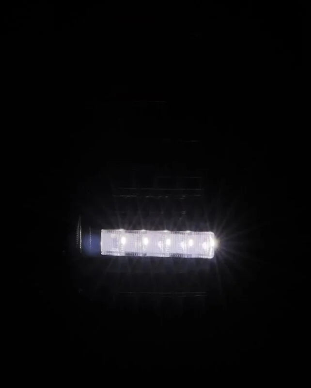 AlphaRex 97-03 Ford F150 / 99-16 Ford F250/F350/F450/F550 LUXX-Series LED Tail Lights - Black/Red - Back View
