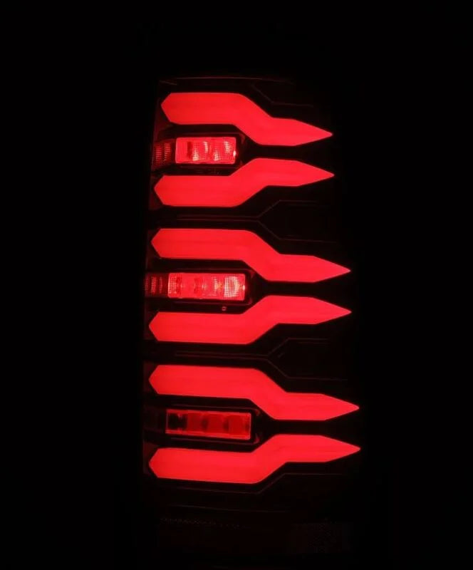 AlphaRex 99-06 Chevrolet Silverado/99-06 GMC Sierra LUXX-Series LED Tail Lights - Black/Red - Additional View 5