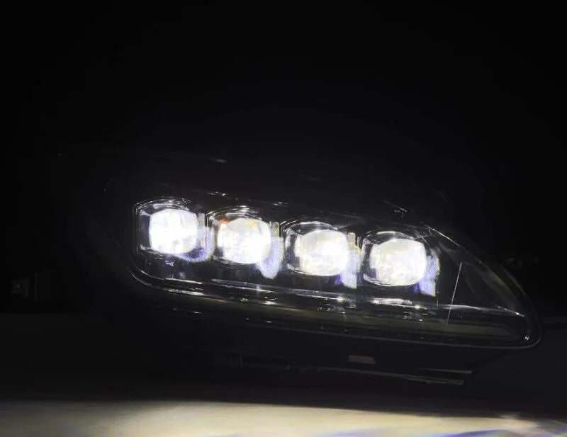 AlphaRex 99-09 Honda S2000 NOVA-Series Projector LED Headlights - Alpha-Black - Side View
