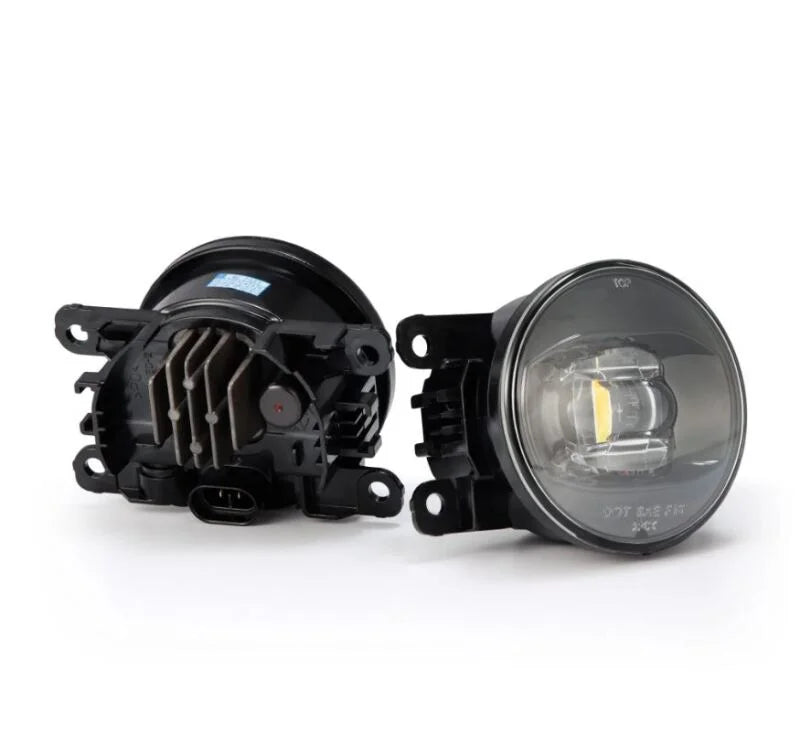 AlphaRex Universal Acura/Ford/Honda/Subaru/Nissan DoubleTap Dual Color LED Proj Fog Lights - Wt/Ambr - Installation View