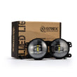 Load image into Gallery viewer, AlphaRex Universal Chrysler/Dodge/Hummer/Jeep DoubleTap Dual Color LED Proj Fog Lights - White/Amber - Main Product View