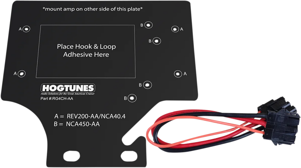 Amplifier Mounting Plate - '98-'13 Road Glide Hogtunes RG4CH-AA - Detail View