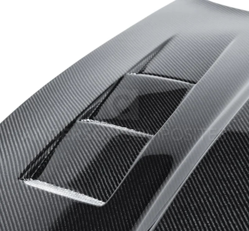 Anderson Composites 10-11 Chevy Camaro TS-style Carbon Fiber Hood - Installation View