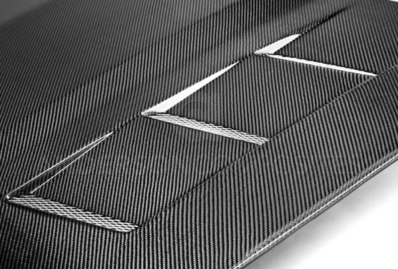 Anderson Composites 10-13 Chevy Camaro TSII-style Carbon Fiber Hood - Installation View