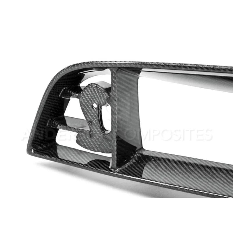 Anderson Composites 10-14 Ford Mustang/Shelby GT500 Front Upper Grille (w/ Spot for Cobra Emblem) - Installation View