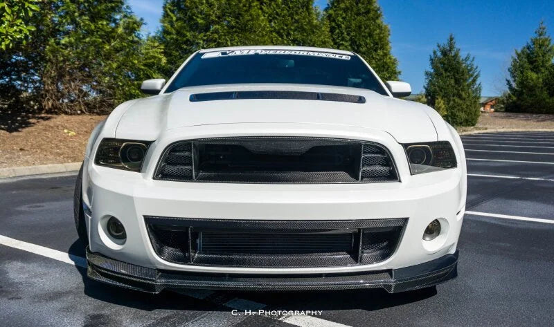 Anderson Composites 12-14 Ford Mustang/Shelby GT500 Type-OE Front Chin Splitter - Back View