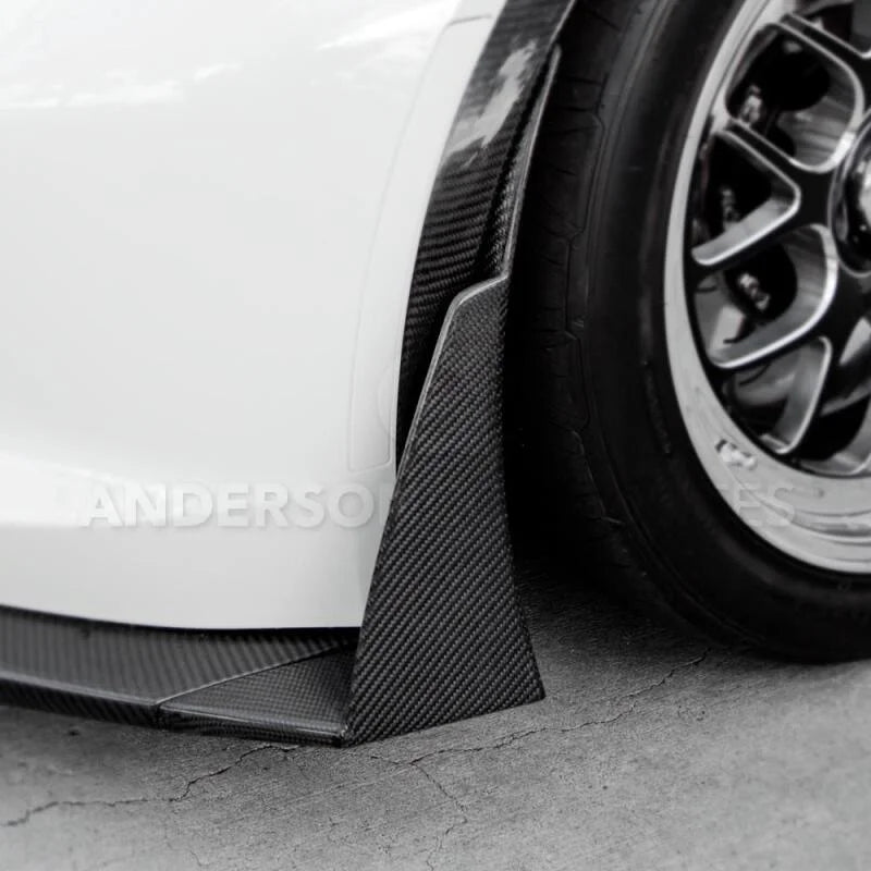 Anderson Composites 14+ Chevrolet Corvette C7 Z06 Front Bumper Canards - Main Product View