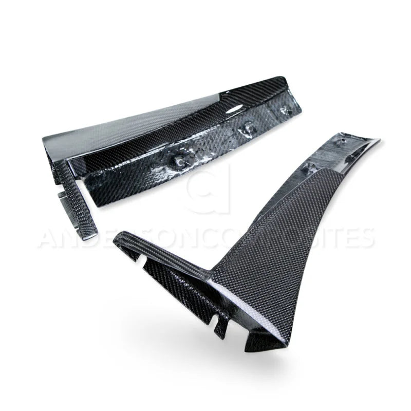 Anderson Composites 14+ Chevrolet Corvette C7 Z06 Front Bumper Canards - Side View