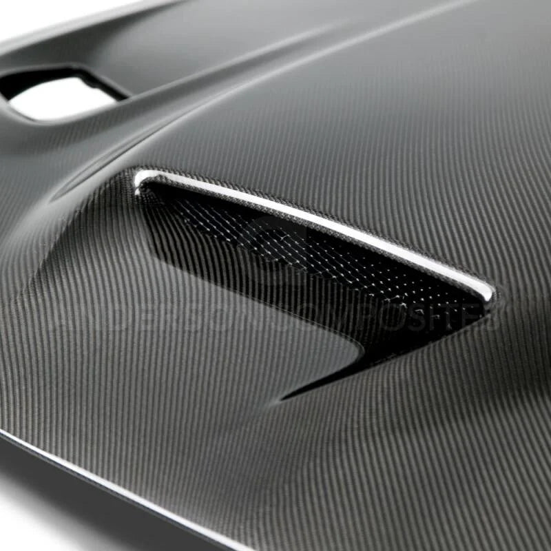 Anderson Composites 15-16 Dodge Challenger Hellcat Carbon Fiber Hood - Installation View