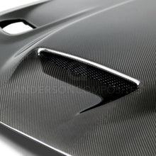 Load image into Gallery viewer, Anderson Composites 15-16 Dodge Challenger Hellcat Carbon Fiber Hood - Installation View