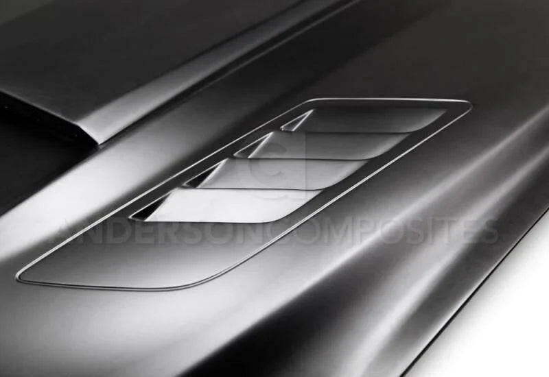 Anderson Composites 15-16 Ford Mustang (Excl. GT350/GT350R) Ram Air Fiberglass Hood - Additional View 6