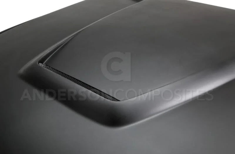 Anderson Composites 15-16 Ford Mustang (Excl. GT350/GT350R) Type-GR Fiberglass Hood - Back View