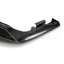Load image into Gallery viewer, Anderson Composites 15-16 Ford Mustang R-Style Carbon Fiber Rear Valance (for Quad Tip Exhaust) - Installation View