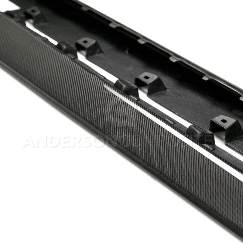 Anderson Composites 15-16 Ford Mustang Type-AR Rocker Panel Splitter - Back View