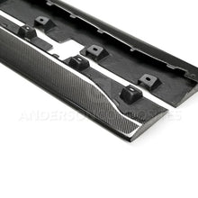 Load image into Gallery viewer, Anderson Composites 15-16 Ford Mustang Type-AR Rocker Panel Splitter - Installation View
