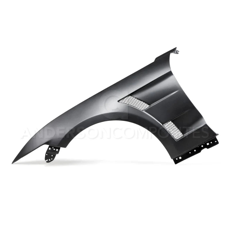 Anderson Composites 15-16 Ford Mustang Type-AT Fiberglass Fenders (0.4in Wider) - Main Product View
