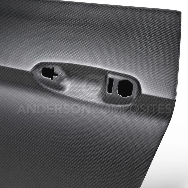 Anderson Composites 15-17 Ford Mustang Dry Carbon Doors (Pair) - Back View