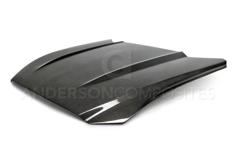 Anderson Composites 15-17 Ford Mustang Eco Boost Type-OE Double Sided Hood - Installation View