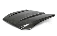 Load image into Gallery viewer, Anderson Composites 15-17 Ford Mustang Eco Boost Type-OE Double Sided Hood - Installation View