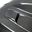 Load image into Gallery viewer, Anderson Composites 15-17 Ford Mustang (Excl. GT350/GT350R) Double Sided Carbon Fiber Cowl Hood - Installation View