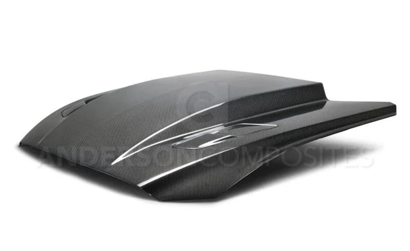 Anderson Composites 15-17 Ford Mustang (Excl. GT350/GT350R) Double Sided Carbon Fiber Cowl Hood - Additional View 6