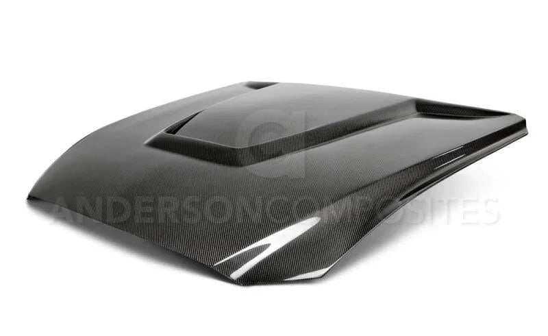 Anderson Composites 15-17 Ford Mustang (Excl. GT350/GT350R) Double Sided Hood - Installation View