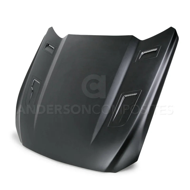Anderson Composites 15-17 Ford Mustang (Excl. GT350/GT350R) Type-GTH Style Hood Fiberglass - Main Product View