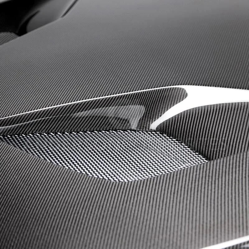 Anderson Composites 15-17 Ford Mustang (Excl. GT350/GT350R) Type-TT Double Sided Hood - Back View