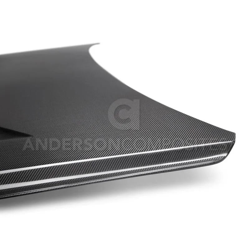Anderson Composites 15-17 Ford Mustang (Excl. GT350/GT350R) Type-TT Double Sided Hood - Installation View