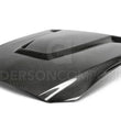 Load image into Gallery viewer, Anderson Composites 15-17 Ford Mustang (Excl. GT350/GT350R) Double Sided Hood - Installation View