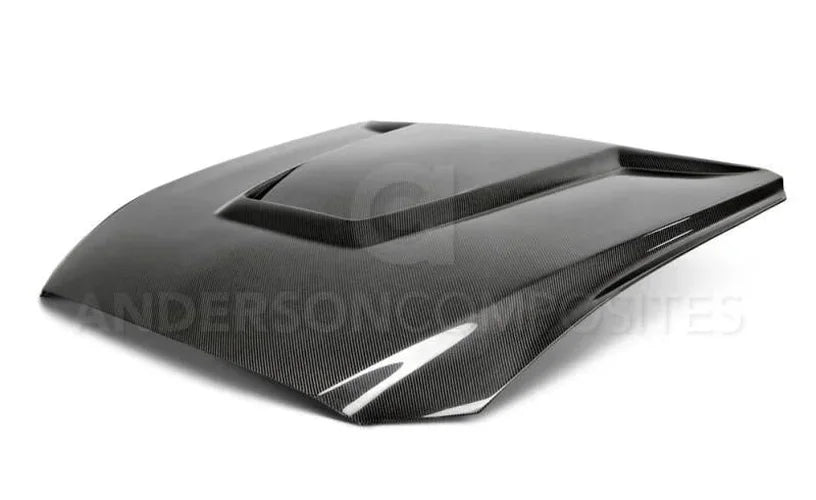 Anderson Composites 15-17 Ford Mustang (Excl. GT350/GT350R) Double Sided Hood - Installation View