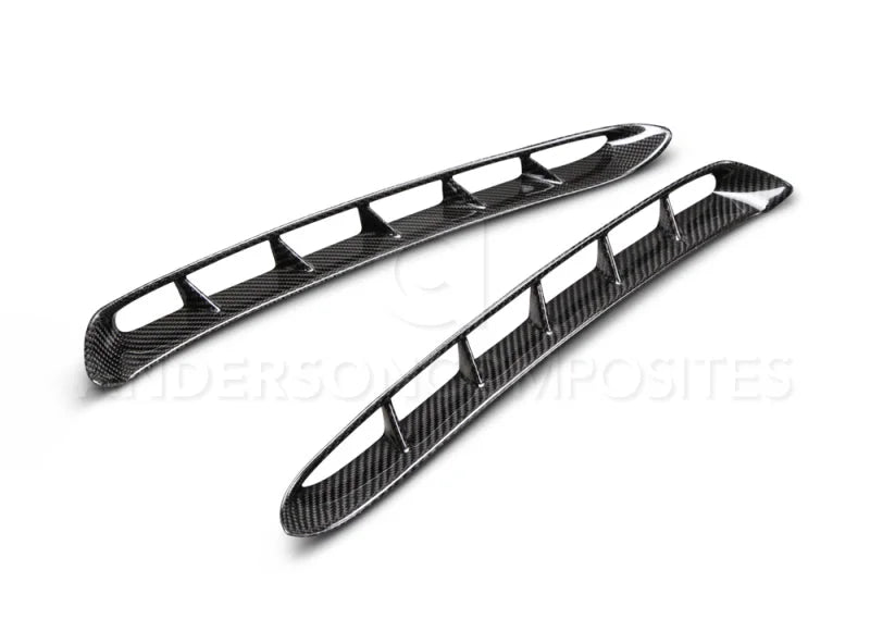 Anderson Composites 15-17 Mustang Carbon Fiber GT350 Style Fender Vent Inserts (Only Fit AC Fenders) - Main Product View
