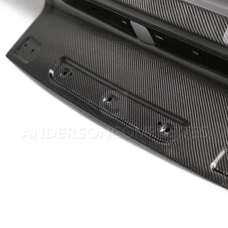 Anderson Composites 15-18 Ford Mustang Type-OE Double Sided Carbon Fiber Decklid - Side View