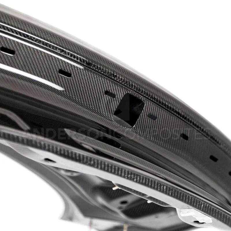Anderson Composites 15-18 Ford Mustang Type-OE Double Sided Carbon Fiber Decklid - Installation View