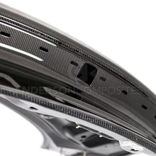 Load image into Gallery viewer, Anderson Composites 15-18 Ford Mustang Type-OE Double Sided Carbon Fiber Decklid - Installation View