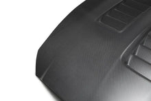 Load image into Gallery viewer, Anderson Composites 15-19 Ford Mustang Shelby GT350 Type-CR Double Sided Carbon Fiber Hood - Side View