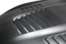 Load image into Gallery viewer, Anderson Composites 15-19 Ford Mustang Shelby GT350 Type-CR Double Sided Carbon Fiber Hood - Installation View