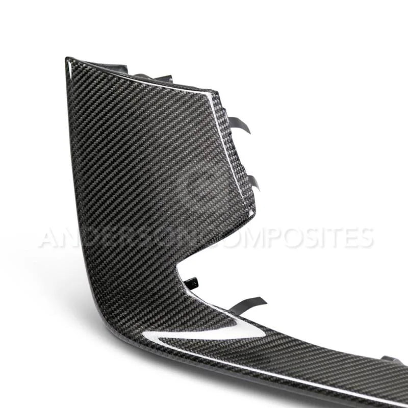 Anderson Composites 15-20 Ford Mustang Shelby GT350 Carbon Fiber Bumper Inserts - Installation View