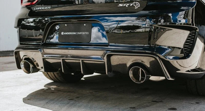 Anderson Composites 15-21 Dodge Charger Widebody MB Carbon Fiber Rear Diffuser - Installation View