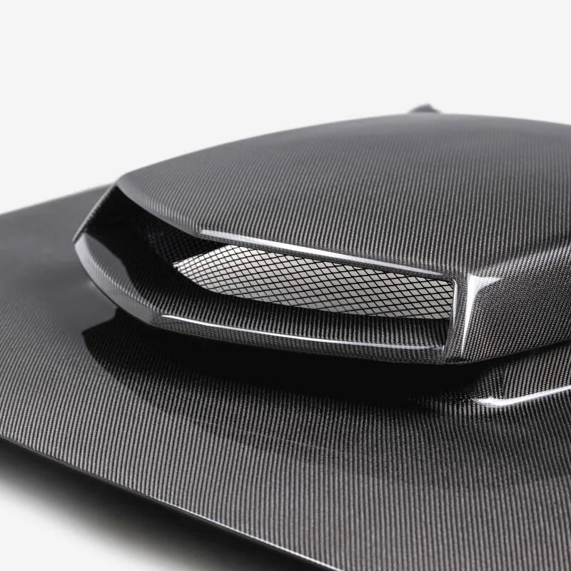 Anderson Composites 15-23 Dodge Challenger Type-HM Carbon Fiber Hood - Back View