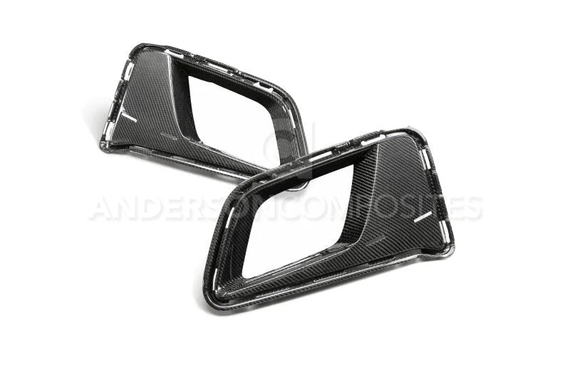 Anderson Composites 17-18 Chevrolet Camaro 1LE Carbon Fiber Type LE Air Duct Bezels - Side View