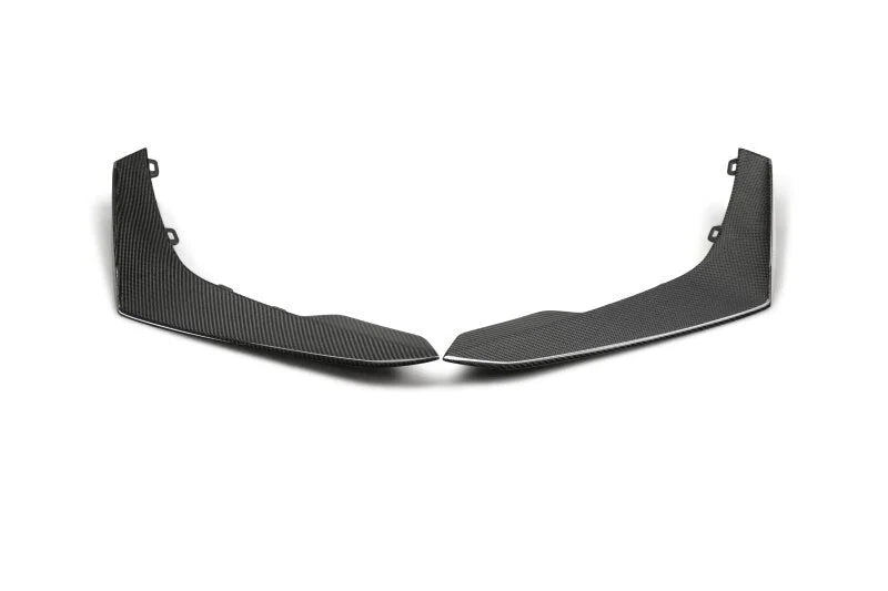 Anderson Composites 17-18 Chevy Camaro ZL1 1LE Type-LE Carbon Fiber Front Bumper Canards - Installation View